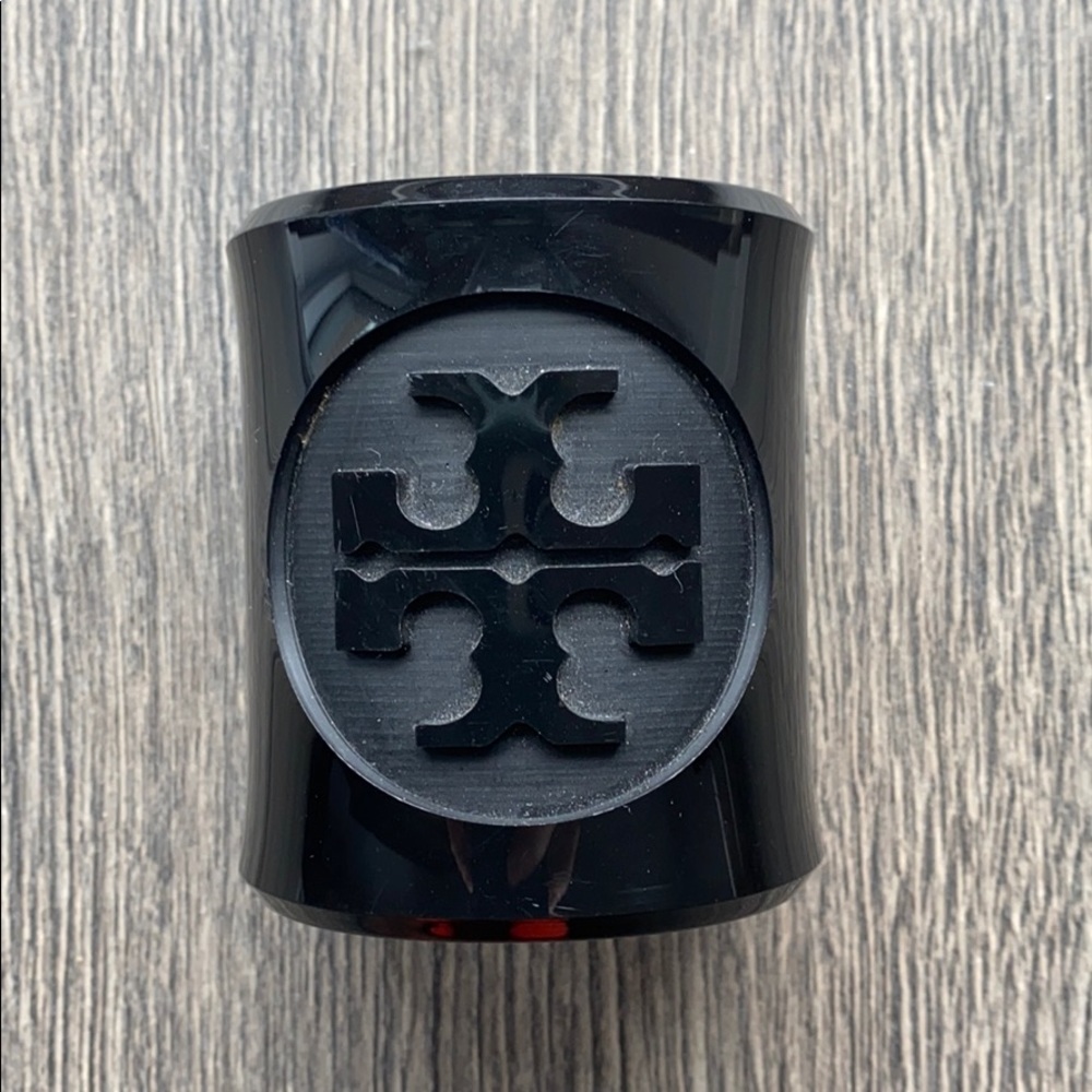 Tory Burch black acrylic cuff